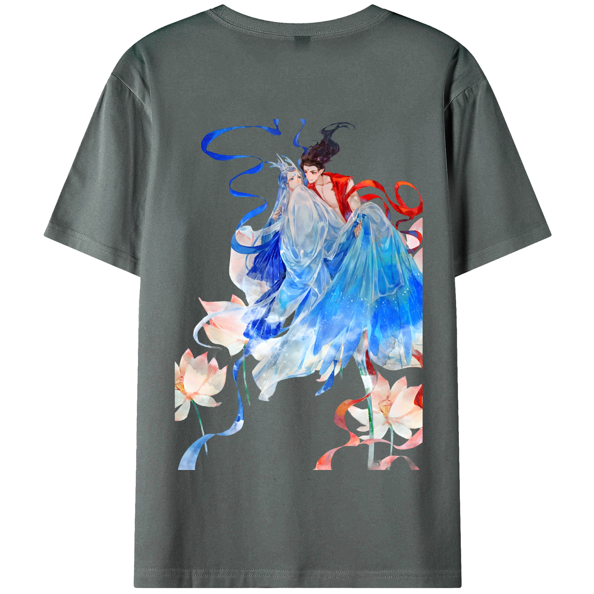 （画像用） Ne Zha 2 ナタ 魔童の大暴れ 綿100％半袖Tシャツ（背面プリント）
